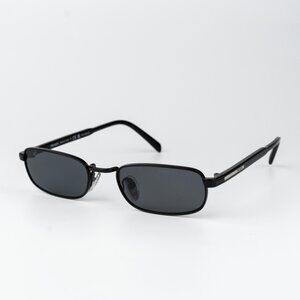 Prada Women Sunglasses Black Polarized Rectangle PRB54S 1AB5Z1 NEW AUTHENTIC